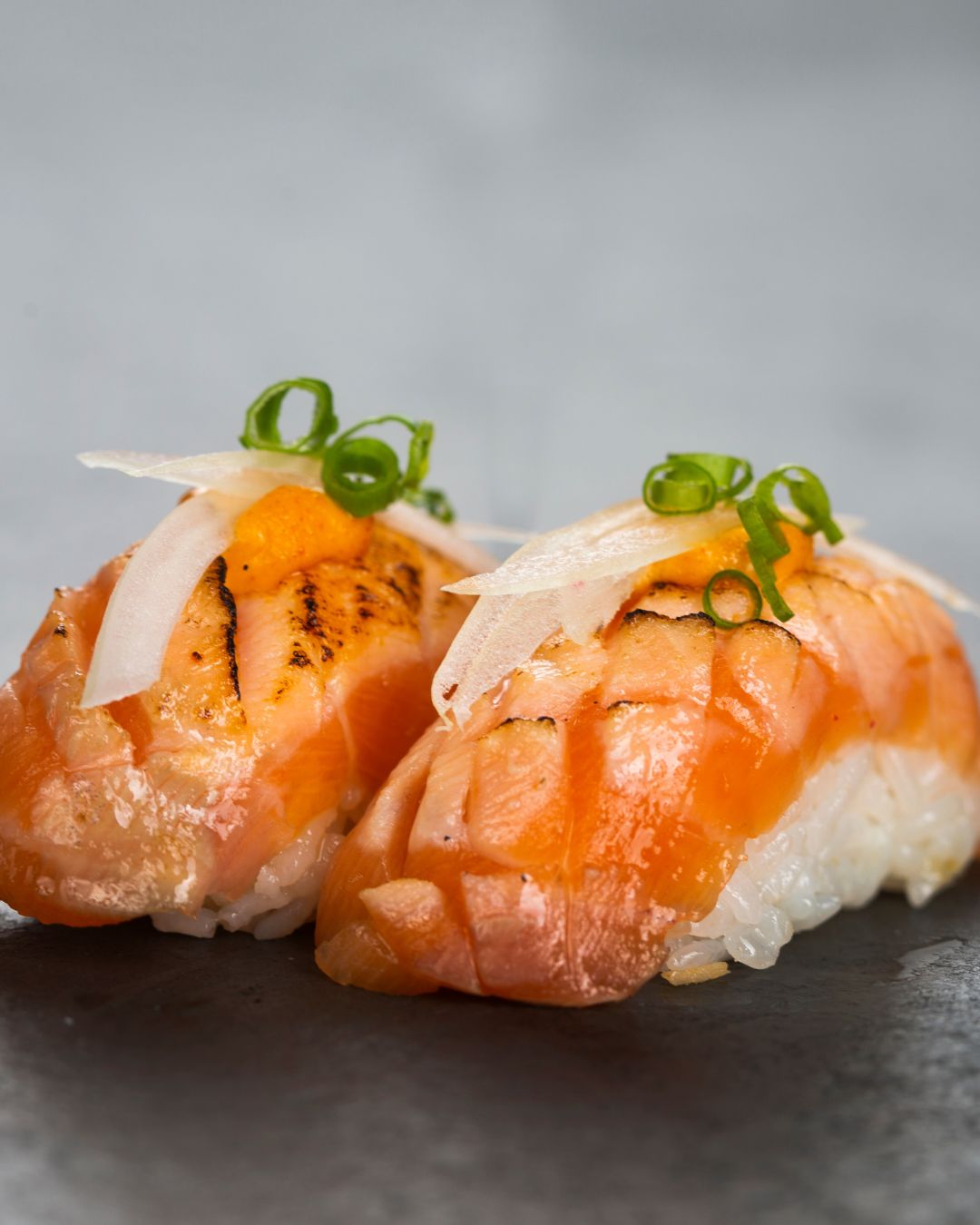 Torch Salmon Nigiri - Cater Sushi